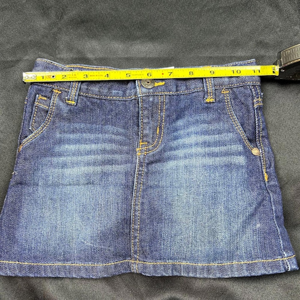 OshKosh B'gosh Girls Denim Skirt Skort Zip Button Size 5T